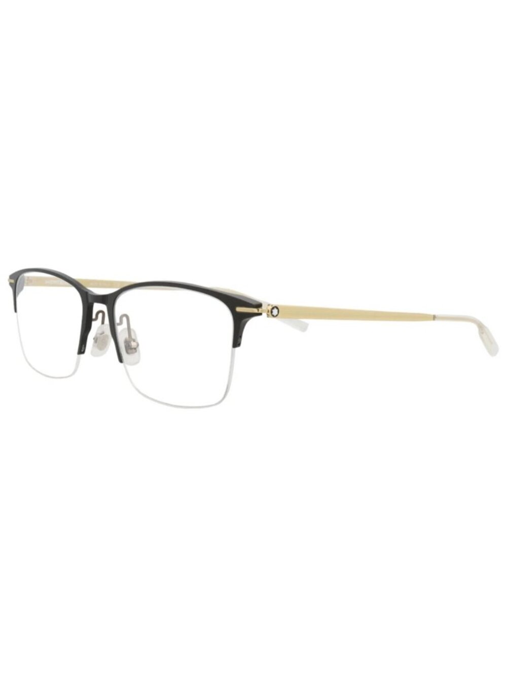 New Montblanc Women's Eyeglasses Square Rectangle Alluminium Frame Mens Black